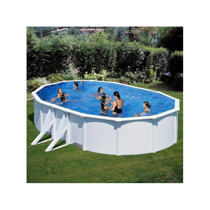 Piscine acier Gré ovale Fidji 634 x 399 x H.122 cm - Filtre à sable