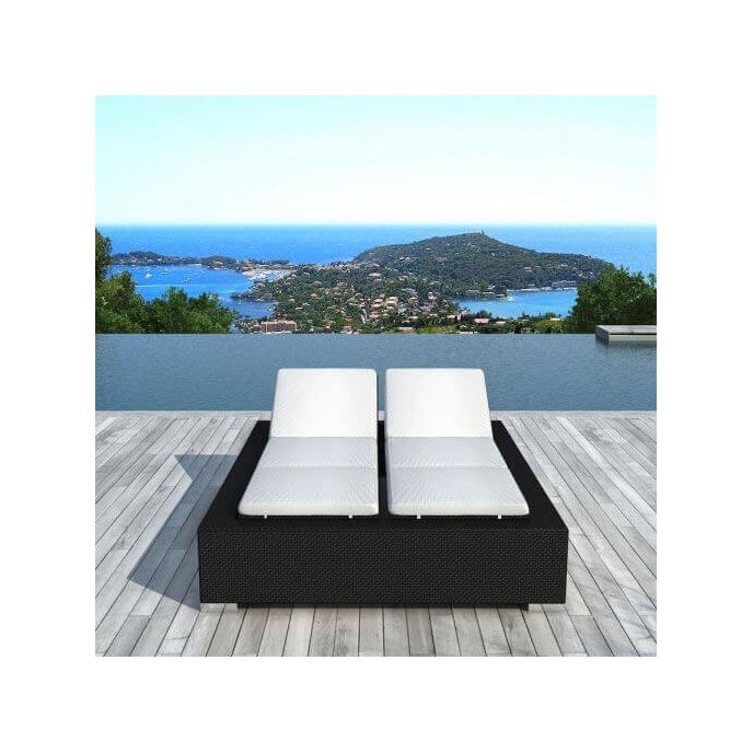 Bain De Soleil Venise En Resine Tressee Noir Mypiscine