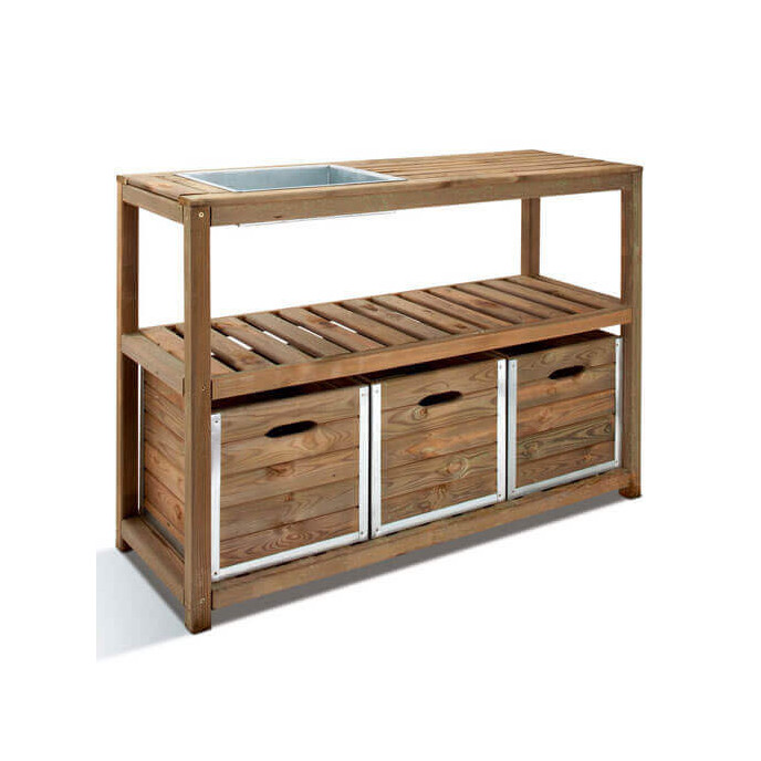 Table de préparation teintée brun Table de préparation teintée brun