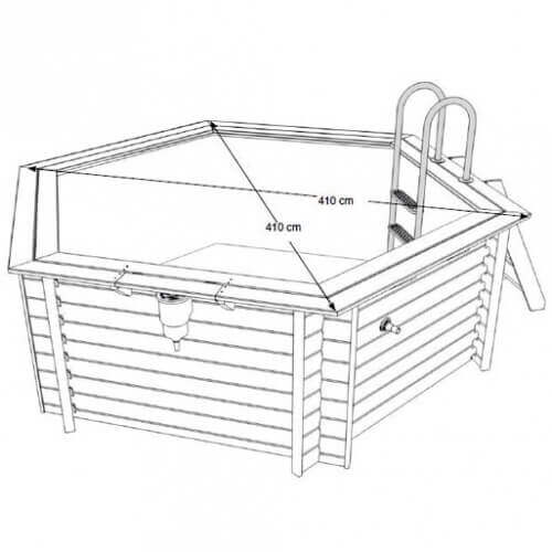 Piscine en bois Ubbink Azura 410 cm