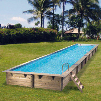 Piscine bois Linéa 1550 x 350 x H 155 cm