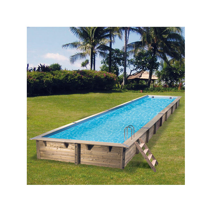 Piscine bois Linéa 1550 x 350 x H 155 cm