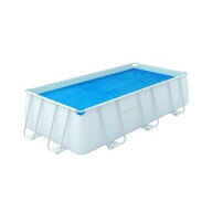 BESTWAY Piscine tubulaire rectangulaire effet rotin 404x201x100cm Power  Steel pas cher 