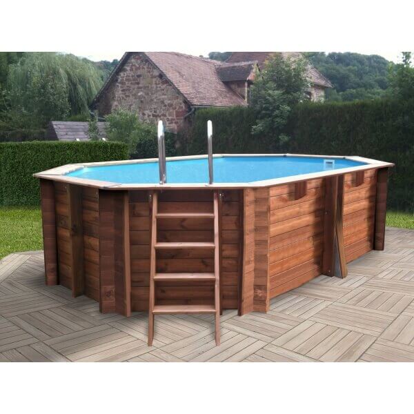 piscine acier imitation bois freedom 6.71 x 3 66m