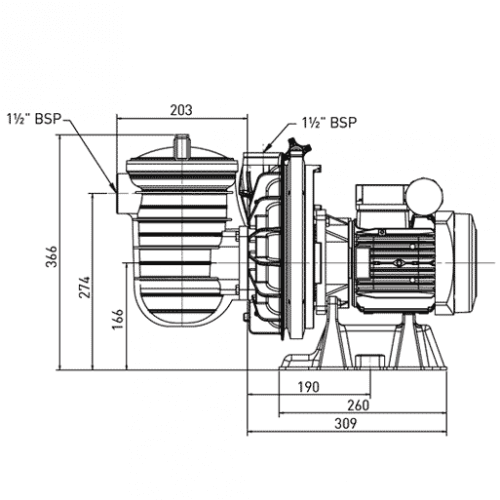 Pentair Sta-Rite S5P2R 0.75 CV monophasée - 11.5 m3/h (S5P2RD1)