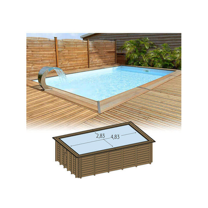 Piscine bois Maéva 500 x 300 H.150 cm rectangulaire