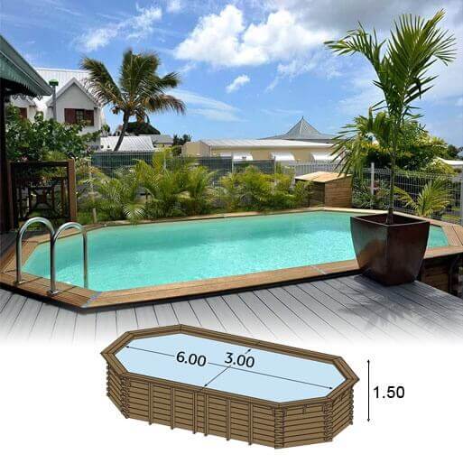 piscine bois 150 cm