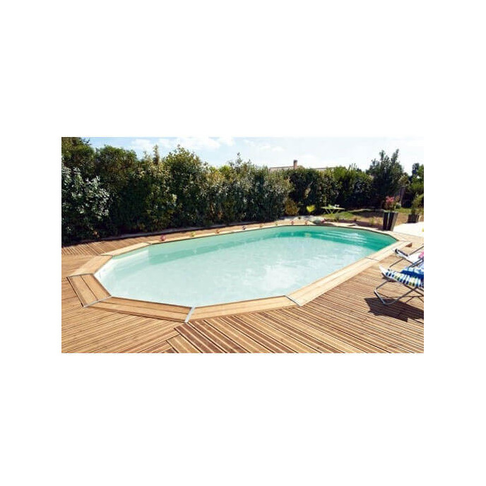 Piscine bois Maéva 700 x 400 x H.150 cm octogonale