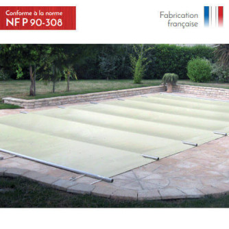 Bâche à barres de sécurité piscine Littoral 650g/m²