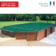 Bâche à barres de sécurité Woody spéciale piscine hors-sol