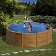 Piscine acier Gré ronde Mauritius Ø 370 x 132 cm - Filtre à sable