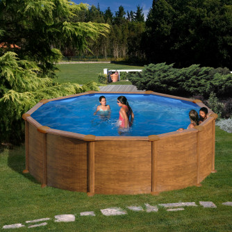 Piscine acier Gré ronde Mauritius Ø 480 x 132 cm - Filtre à sable