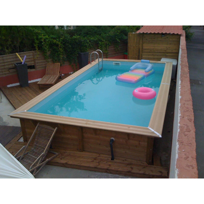 Piscine bois Linéa 800 x 500 x H 140 cm