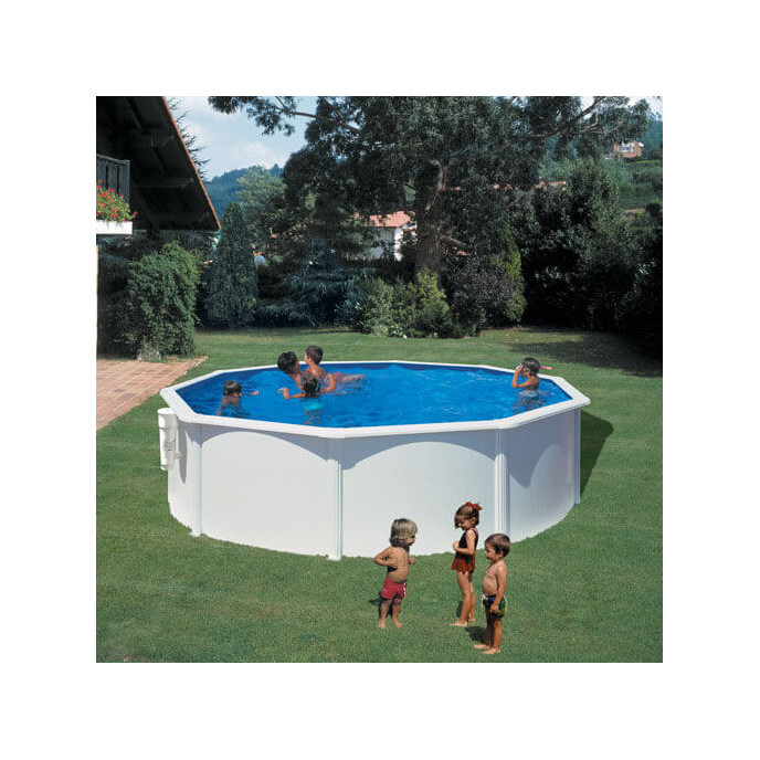 Piscine acier Gré ronde Bora Bora Ø 480 x 122 cm - Filtre à cartouche