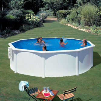 Piscine acier Gré ronde Bora Bora Ø 370 x 122 cm - Filtre à cartouche