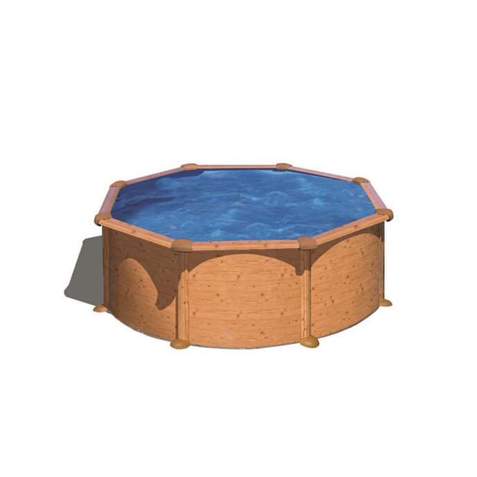 Piscine acier Gré ronde Sicilia Ø 320 x 122 cm - Filtre à cartouche