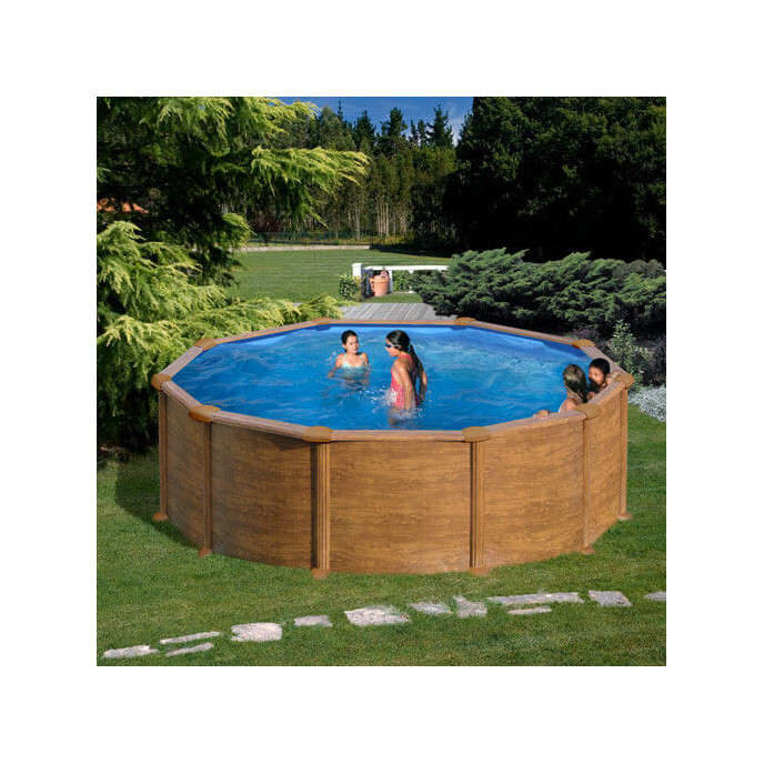 Piscine acier Gré ronde Sicilia Ø 480 x 122 cm - Filtre à cartouche