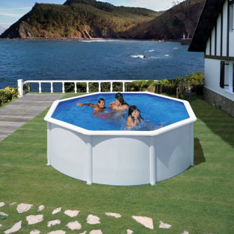 Piscine acier Gré ronde Fidji Ø 370 x 122 cm - Filtre à sable