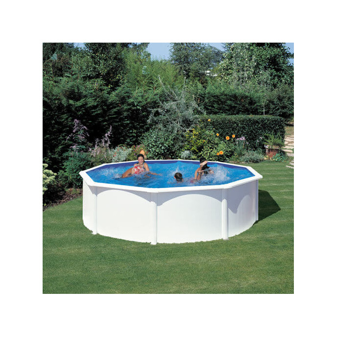 Piscine acier Gré ronde Fidji Ø 480 x 122 cm - Filtre à sable