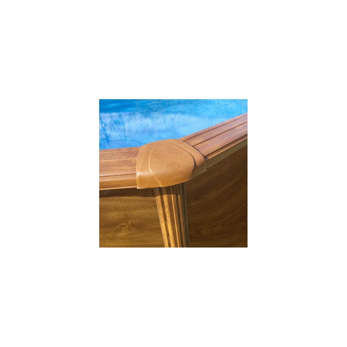 Piscine ronde FIDJI paroi acier blanche 2.40M x 1.20M