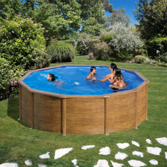 Piscine acier Gré ronde Pacific Ø 480 x 122 cm - Filtre à sable