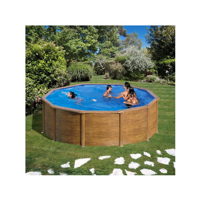 Piscine acier Gré ronde Pacific Ø 480 x 122 cm - Filtre à sable