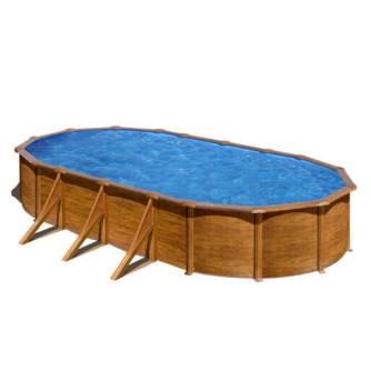 Piscine acier Gré ovale Pacific 744 x 399 x H.122 cm - Filtre à sable