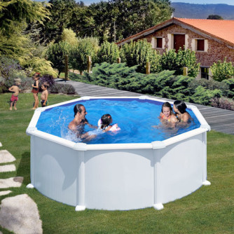 Piscine acier Gré ronde Atlantis Ø 370 x 132 cm - Filtre à sable