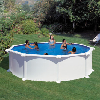 Piscine acier Gré ronde Atlantis Ø 480 x 132 cm - Filtre à sable