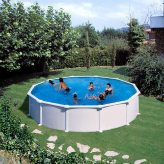 Piscine acier Gré ronde Atlantis Ø 570 x 132 cm - Filtre à sable