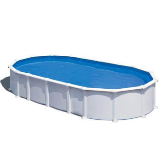 Piscine acier Gré ovale Haiti 744 x 399 x H.132 cm - Filtre à sable