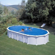 Piscine acier Gré ovale Haiti 744 x 399 x H.132 cm - Filtre à sable