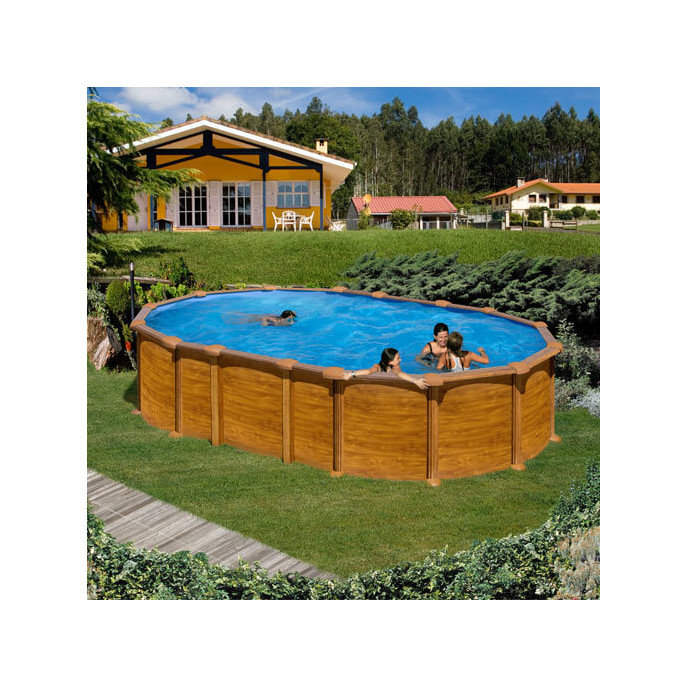 Piscine acier Gré ovale Amazonia 634 x 399 x H.132 cm - Filtre à sable