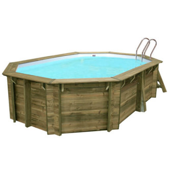 Piscine bois Cannelle 551 x 351 x H 119 cm