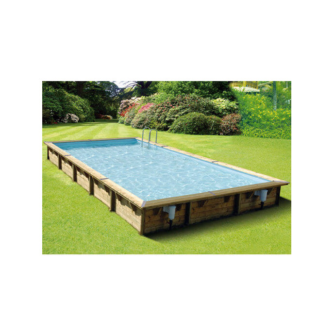 Piscine bois Linéa 800 x 500 x H 140 cm