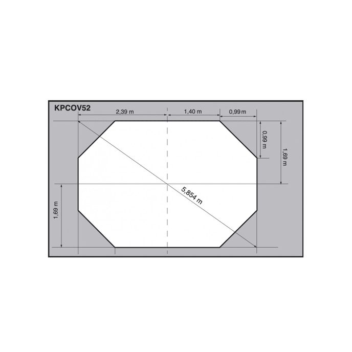 Piscine composite Gré 524 x 386 x H 124 cm