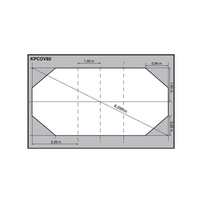 Piscine composite Gré 804 x 386 x H 124 cm