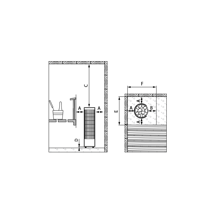 Poêle électrique Cilindro 6,8 KW