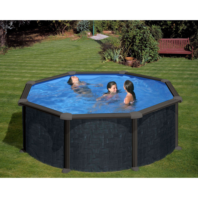 Piscine Hors Sol Acier Rattan ø350 Mypiscine