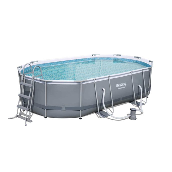 Piscine tubulaire Bestway ovale 4,88 x 3,05 x 1,07 m Power Steel