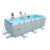 Piscine 400 x 200 x H99 cm Jilong Passaat tubulaire Grise