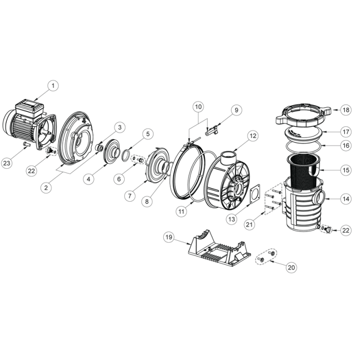 Kit Raccord Union 2" PPE Pentair Ultraflow / Whisperflow / Challenger / Intelliflo