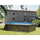 Piscine bois Cannelle 551 x 351 x 119 cm