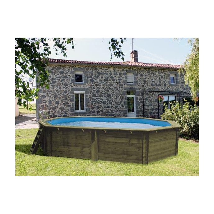 Piscine bois Cannelle 551 x 351 x H 119 cm