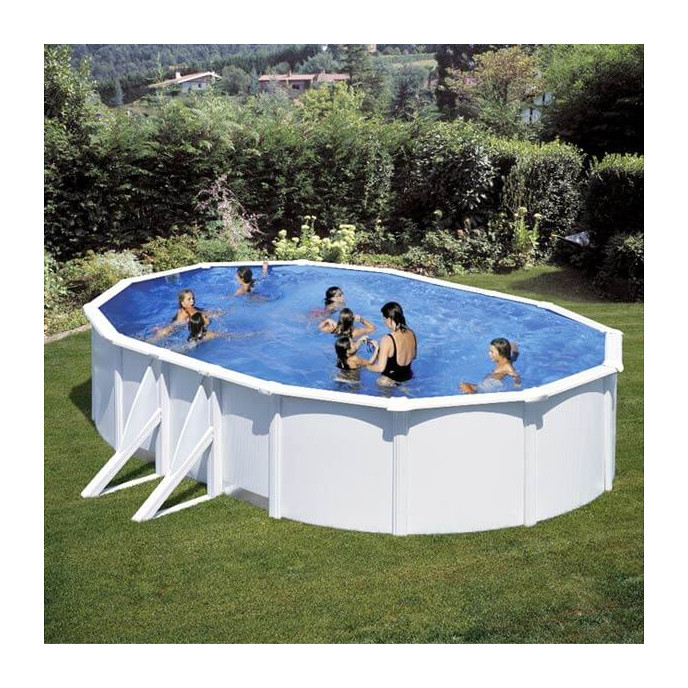 Piscine acier Gré ovale Bora Bora 527 x 327 x H.122 cm - Filtre à cartouche