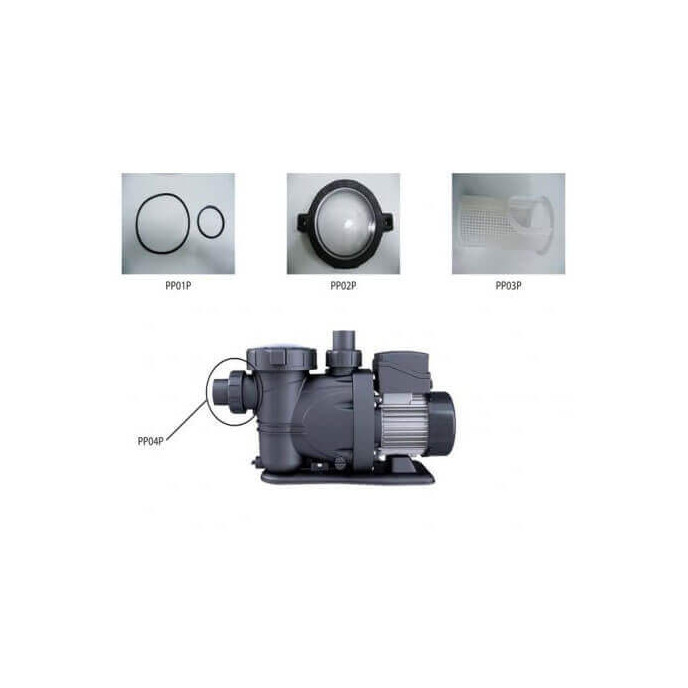 Couvercle préfiltre + écrou pompe Gré PP101 / PP151 / PP201