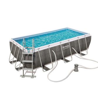 Piscine tubulaire 404 x 201 x H 100 cm - Power Steel Rotin