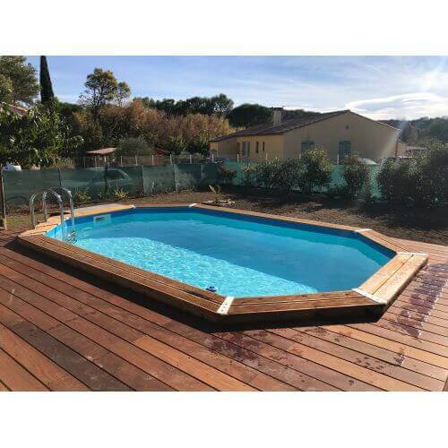 Piscine Bois Ubbink Azura 355 Cm X 550 X H 120 Cm Mypiscine