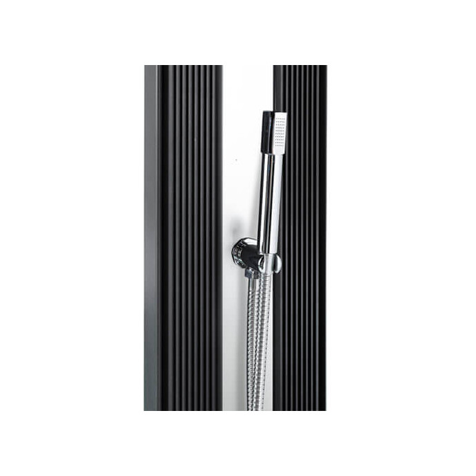 Douche solaire hybride DADA Curve 38L en aluminium Anthracite / Alu brossé