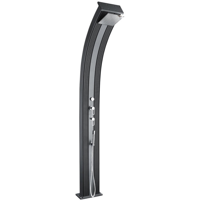 Douche solaire hybride DADA Curve 38L en aluminium Anthracite